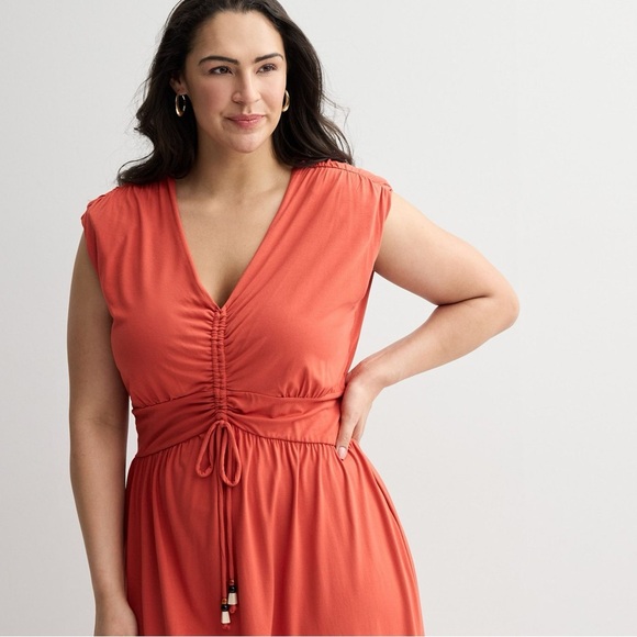 Nine West burnt orange  Midi Dress 2xl - Picture 2 of 4